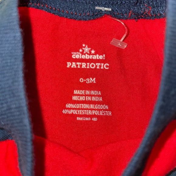 ⭐️Celebrate Patriotic Baby Boys or Girls 0-3 Months Romper⭐️ - Picture 3 of 3
